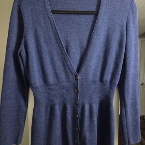 NIC+ZOE Navy Button-Down Cardigan